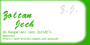 zoltan jech business card